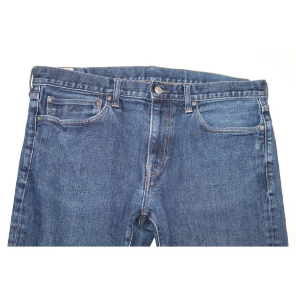 J. Crew Denim Jeans 484 Mens 36x32 Slim Medium Wash Tapered Leg Mid Rise - Picture 7 of 7